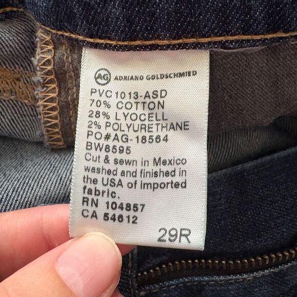 AG Adriano Goldschmied The Angel Bootcut Jeans Dark Wash Denim Size 29 - Picture 8 of 8